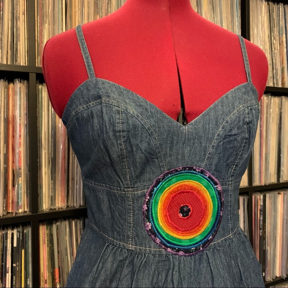 Phish Pride Rainbow Patchwork Sundress Chakra - image 5